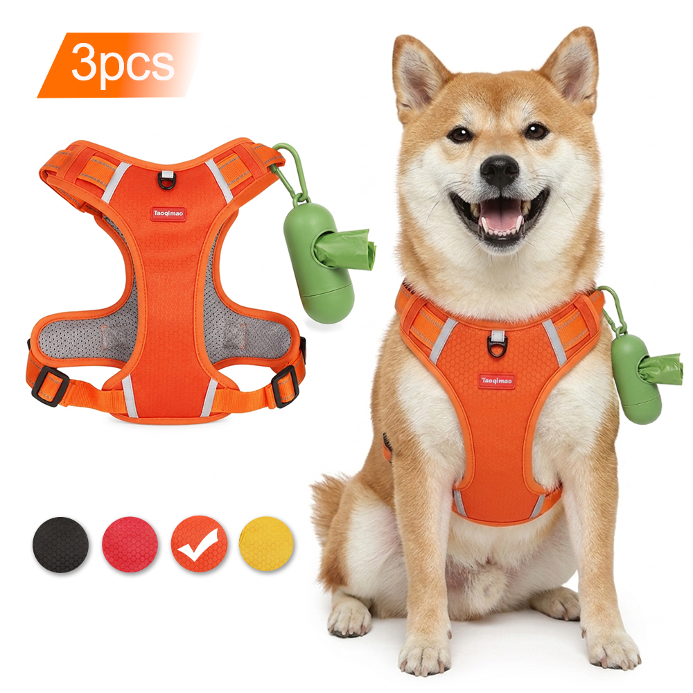 No Pull Dog Harness - Pet Dog Harness Set with Poop