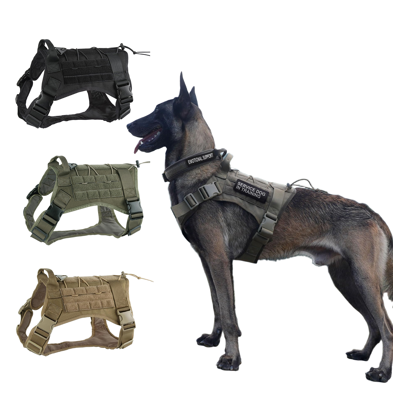 No Pull Dog Harness - Tactical Dog Harness for Large Pet