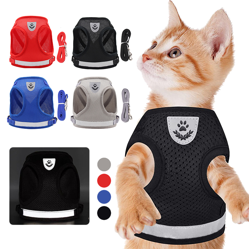 No Pull Dog Harness - Breathable Cat Harness Escape Proof Pet