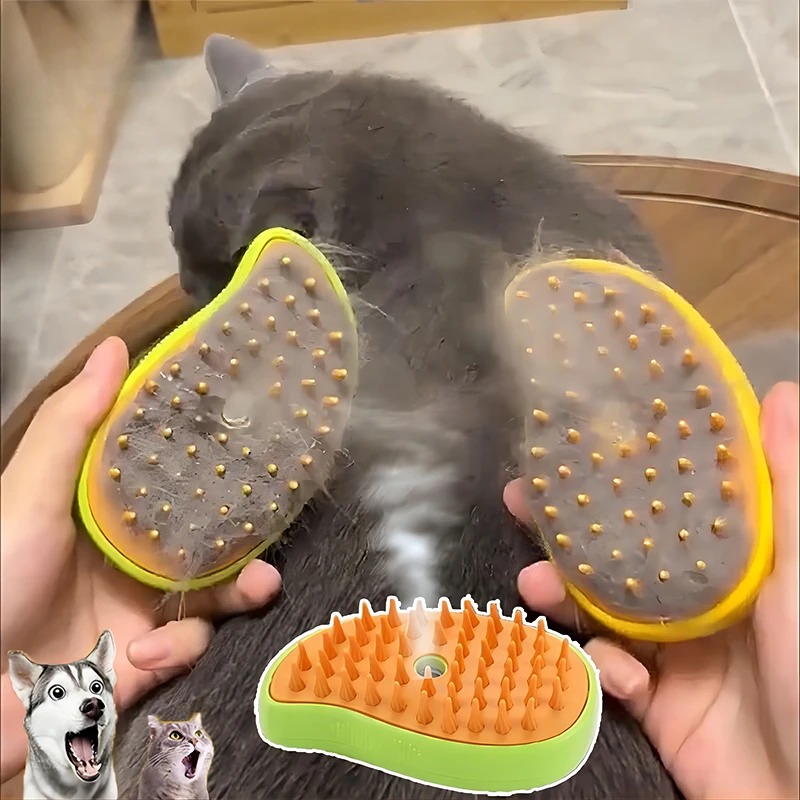 Cat Steam Brush Electric Spray – Pet Supplies Grooming Hours recenzja i cena