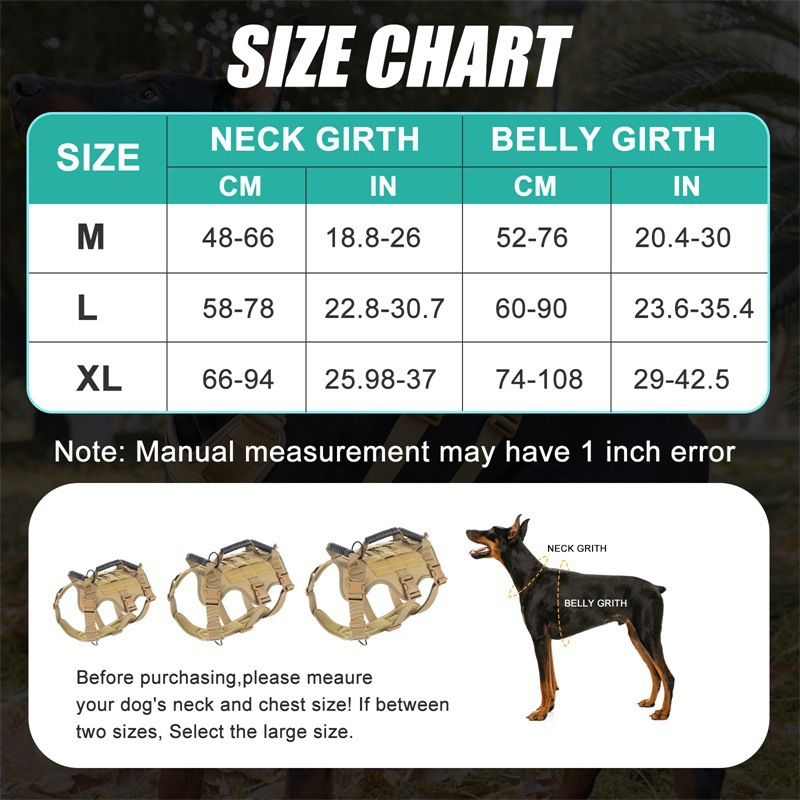 2PCS Tactical Dog Vest Harness – No Pull Dog Harness recenzja i cena