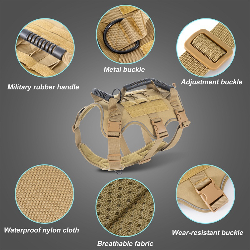 2PCS Tactical Dog Vest Harness – No Pull Dog Harness recenzja i cena