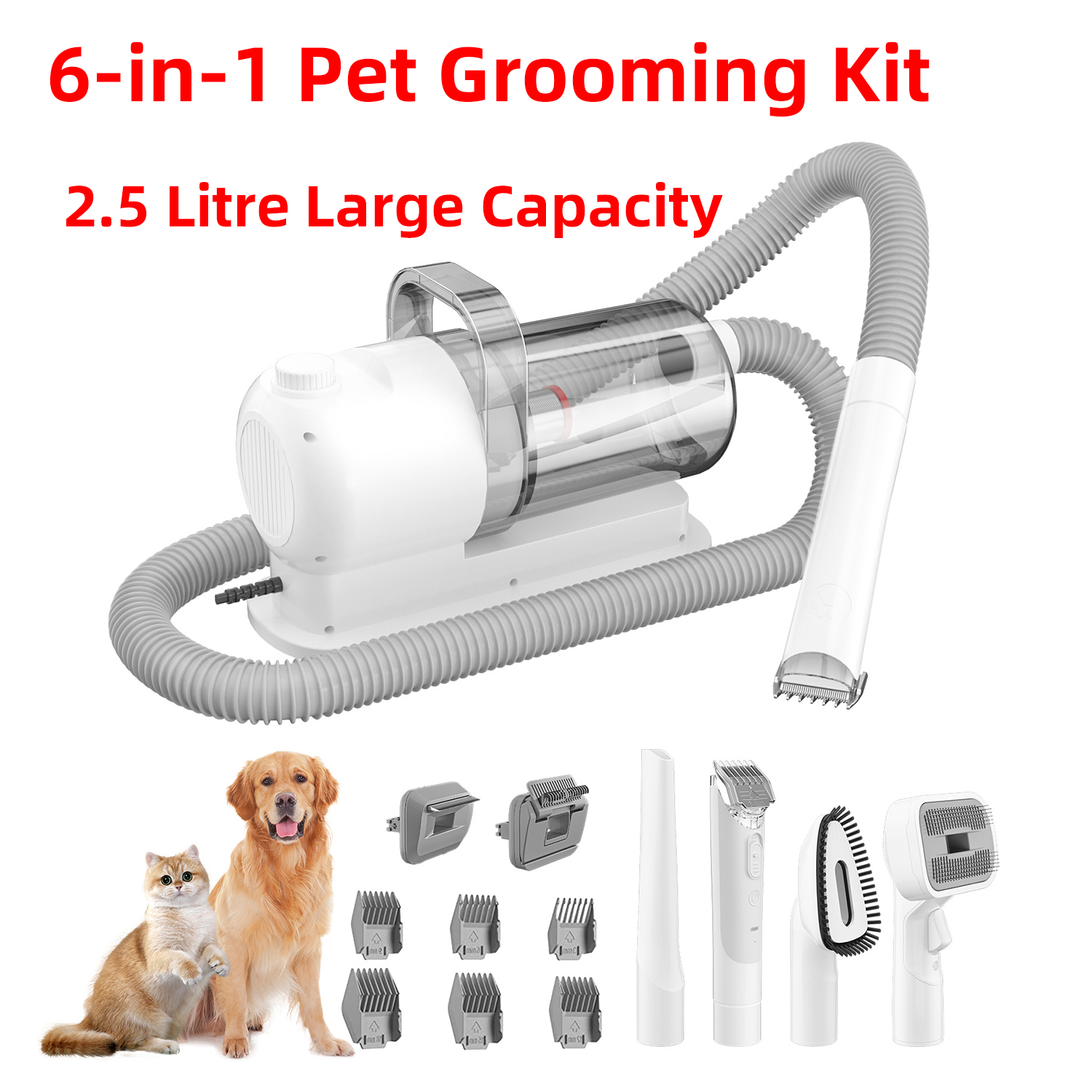 6 In 1 Pet Grooming Vacuum Kit – Dog Grooming Clippers recenzja i cena