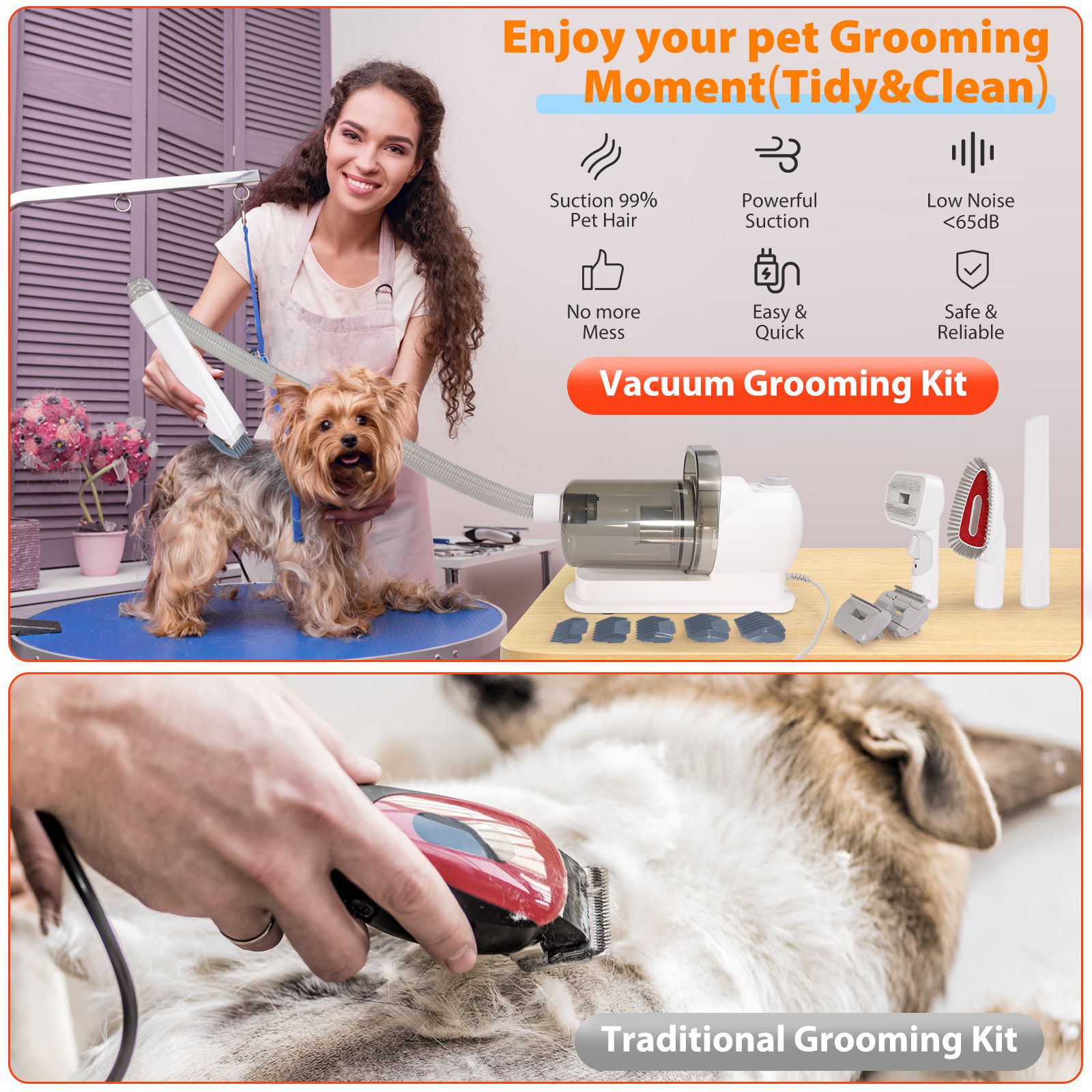 6 In 1 Pet Grooming Vacuum Kit – Dog Grooming Clippers recenzja i cena