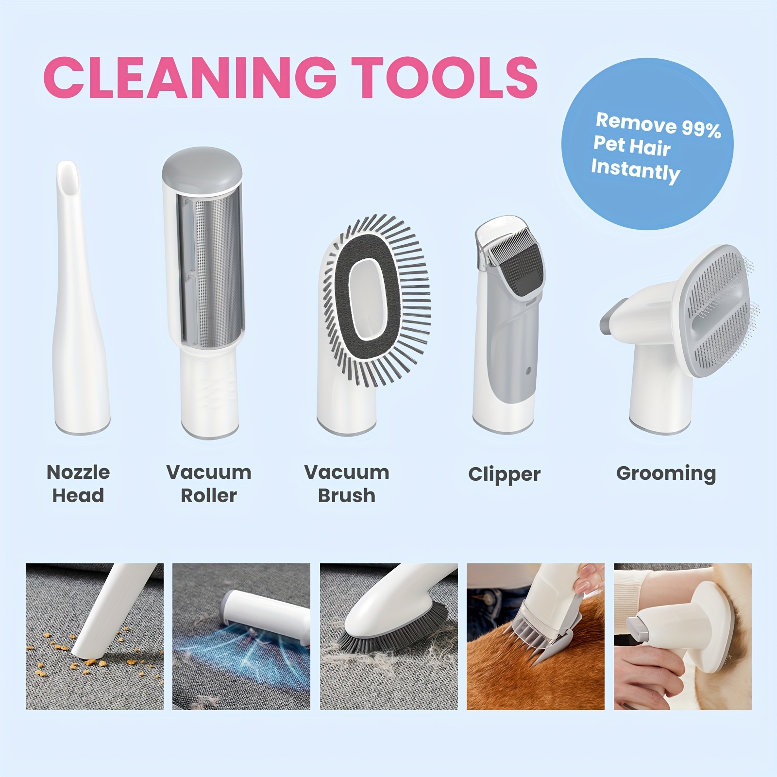 New Pet Grooming Vacuum Kit 5  – Dog Grooming Clippers recenzja i cena